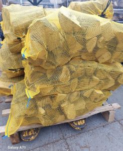 Netzakken 60 liter vers gekloofd